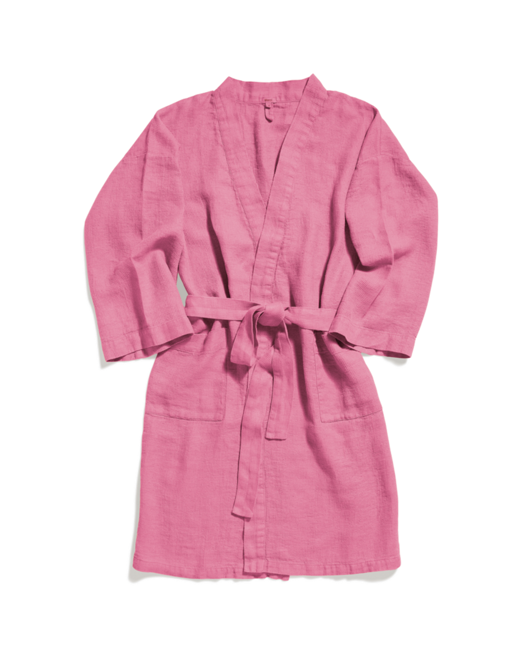 Merci - Linen bathrobe - Honeycomb - Garance Pink