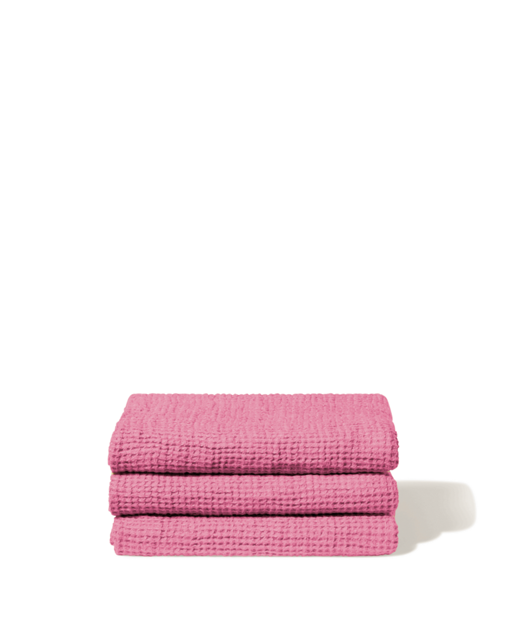 Merci - Linen bath towel - Waffle - Garance Pink
