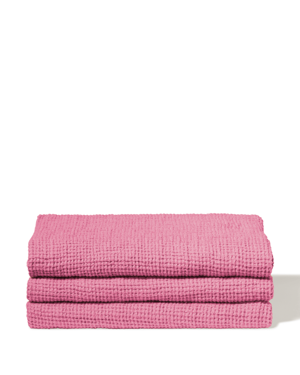 Merci - Linen bath towel - Waffle - Garance Pink