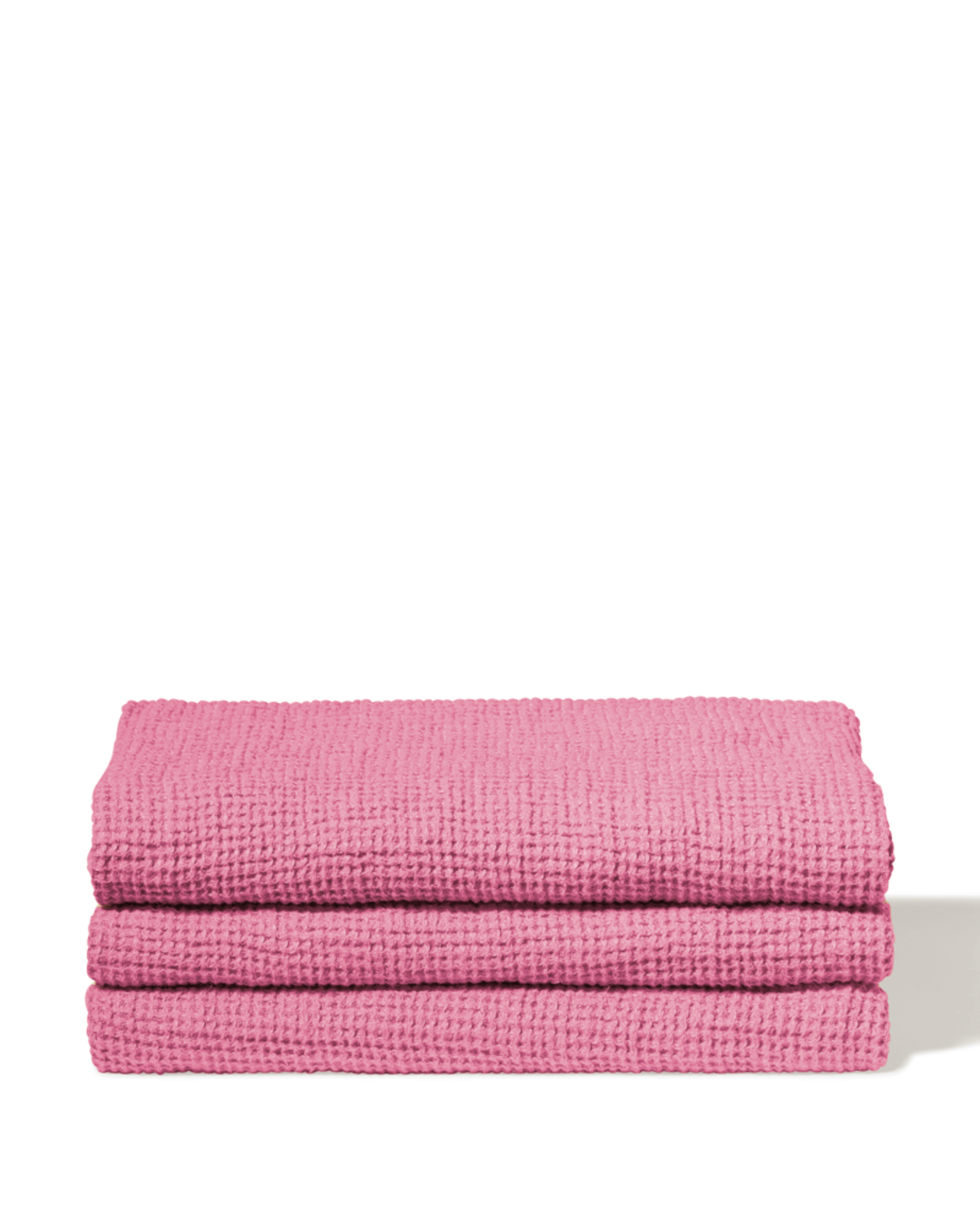 Merci - Linen bath towel - Waffle - Garance Pink