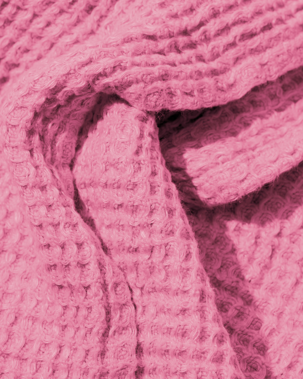 Merci - Linen bath towel - Waffle - Garance Pink
