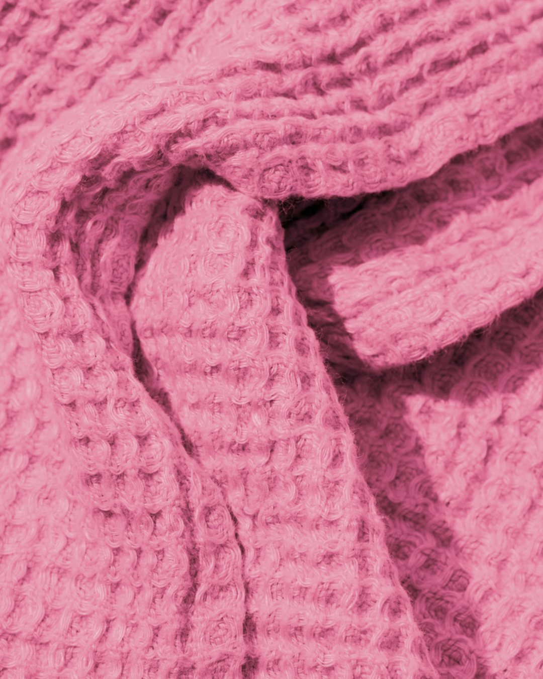 Merci - Linen bath towel - Waffle - Garance Pink