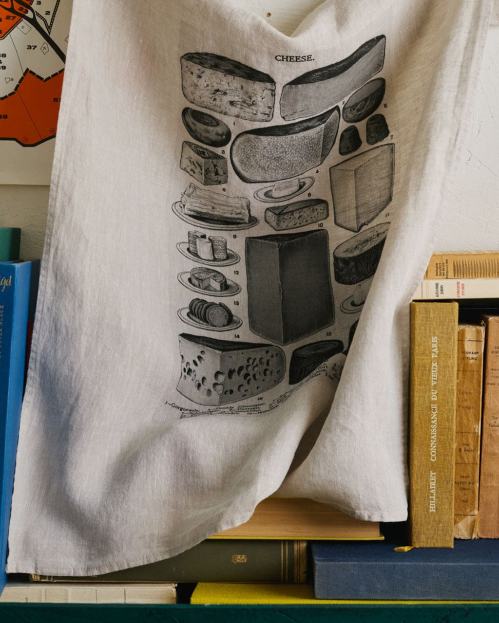 Serie Limitee Louise - Washed linen tea towel - Cheese