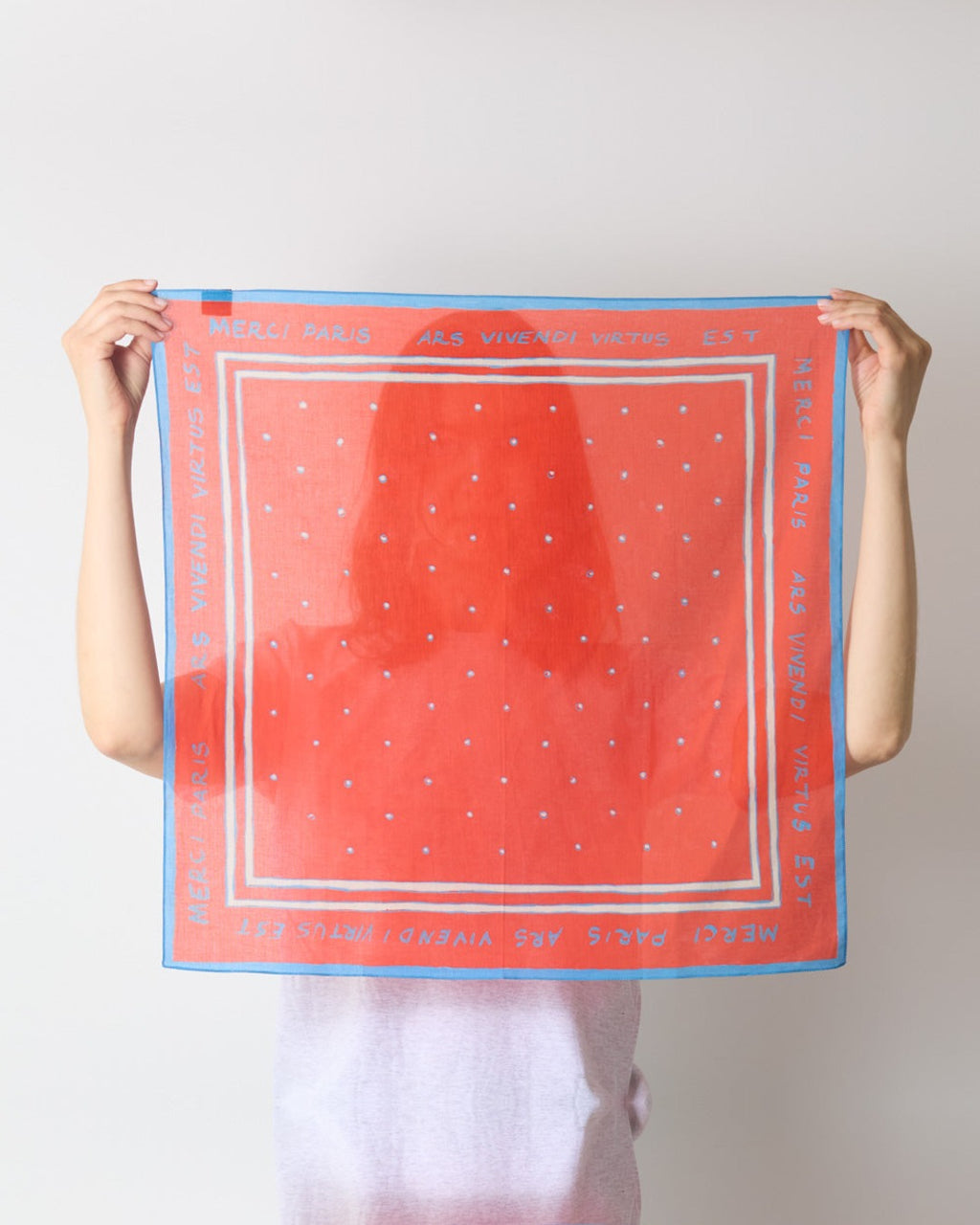 Merci - Bandana Ars Vivendi Virtus Est - Rouge & Bleu