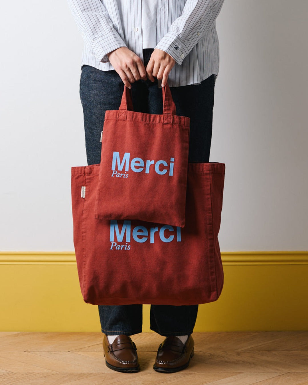 Merci - Tote Bag En Coton - Vin & Bleu