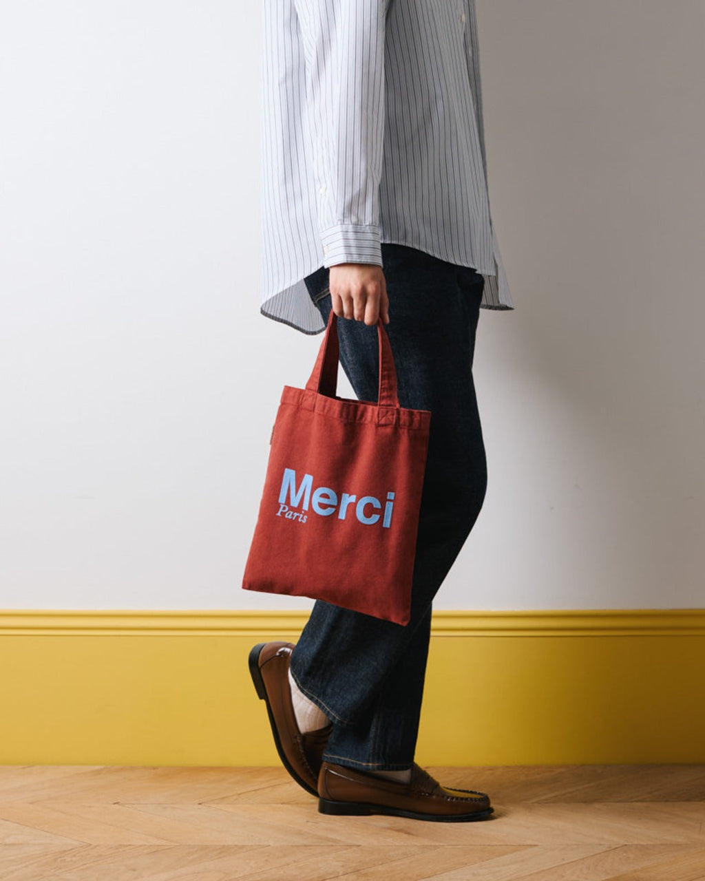 Merci - Tote Bag En Coton - Vin & Bleu