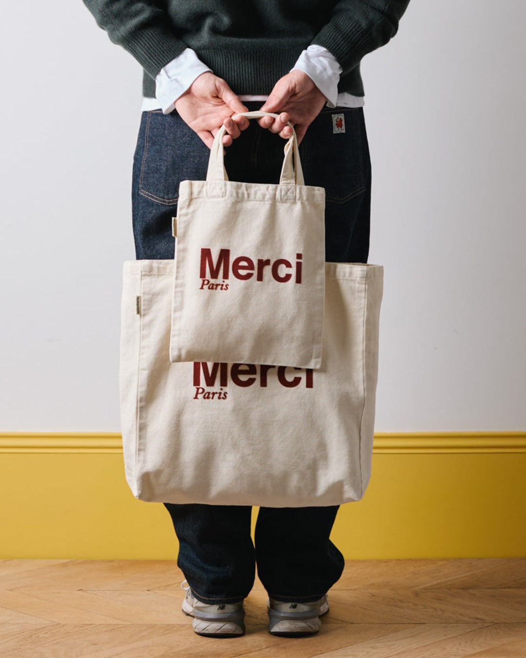 Merci - Tote Bag En Coton - Crème & Vin