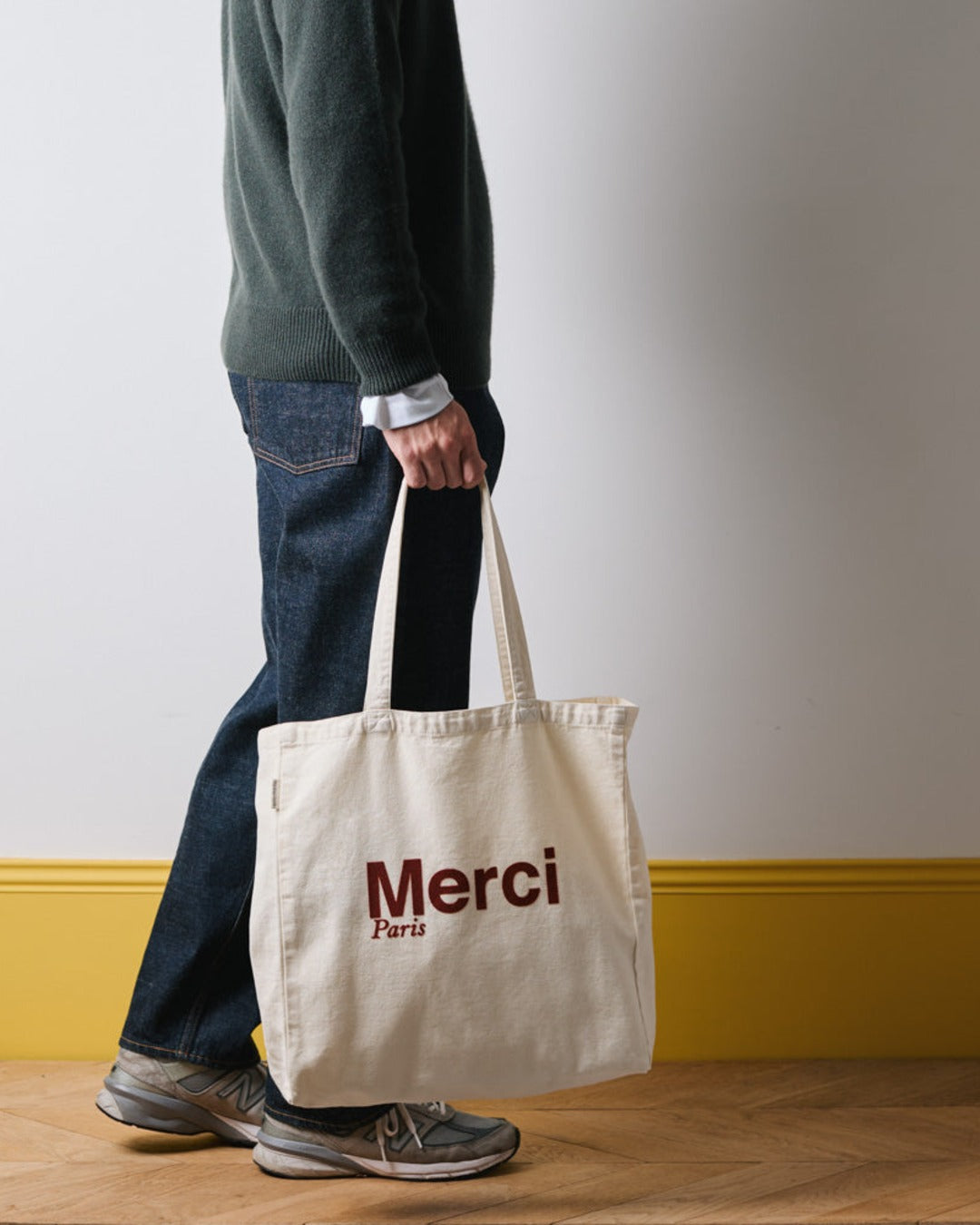 Merci - Tote Bag En Coton - Crème & Vin