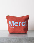 Merci - Pochette En Coton - Vin & Bleu