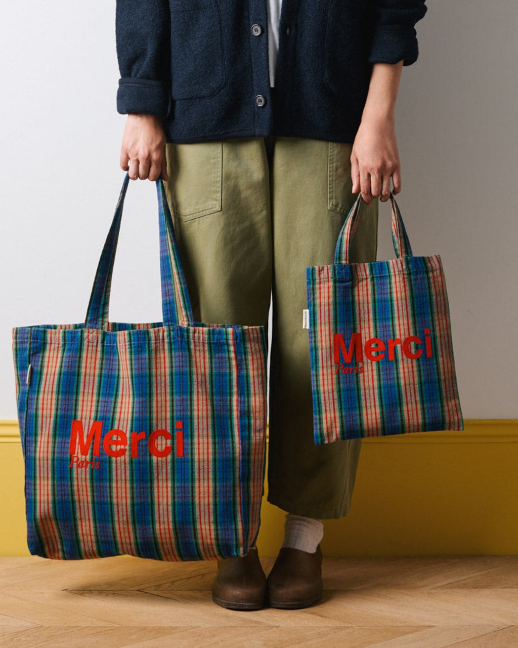 Merci - Tote Bag En Coton - Violet, Orange & Rouge