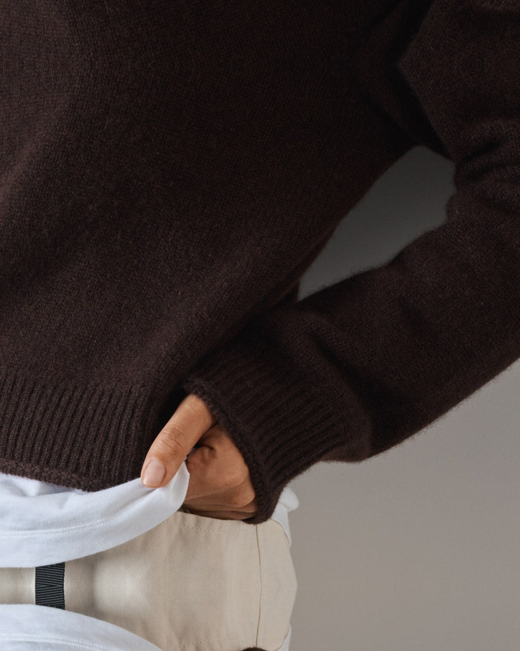 Merci - Charlotte sweater - Dark Brown