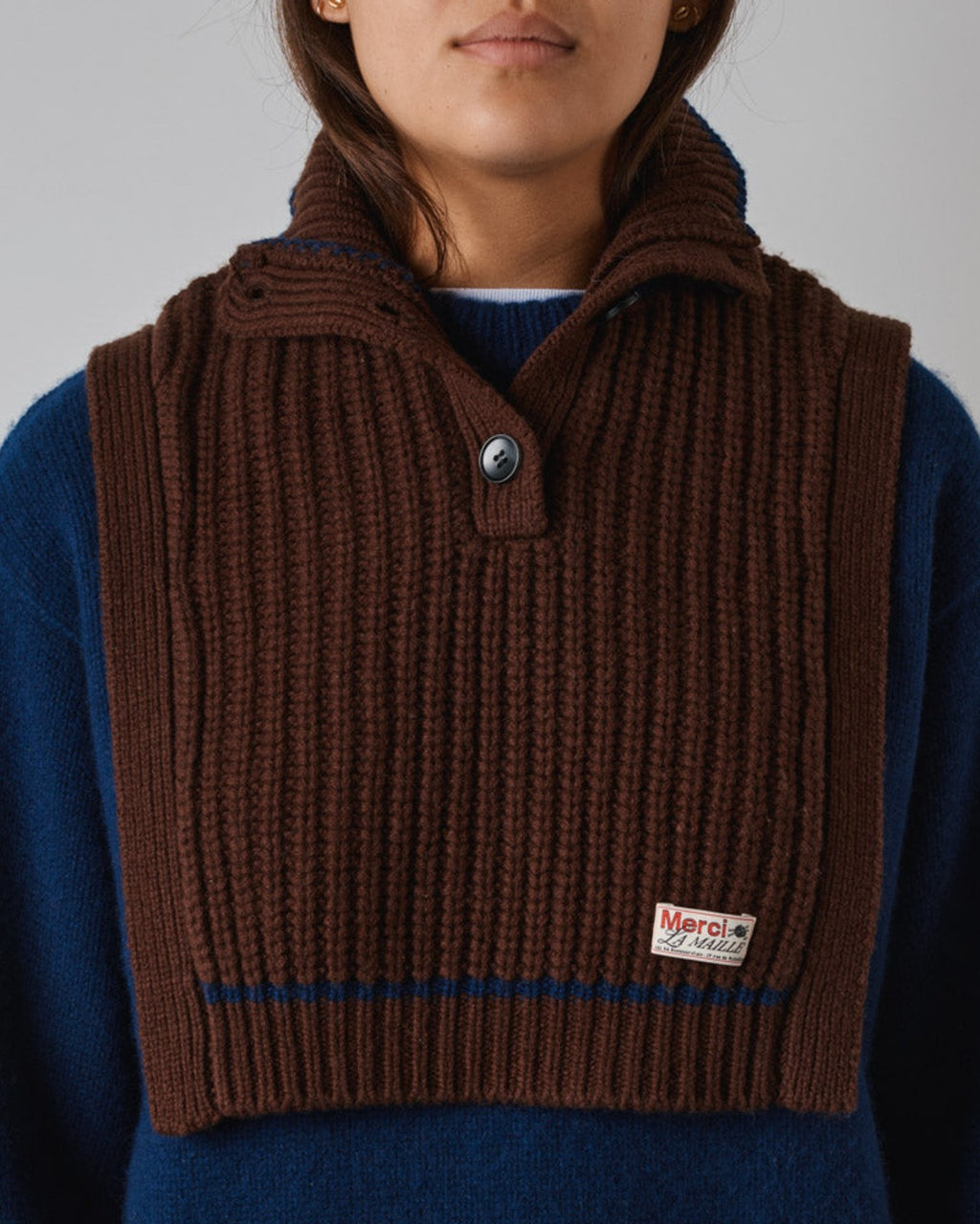 Merci - Mathilde Collar - Brown & Navy