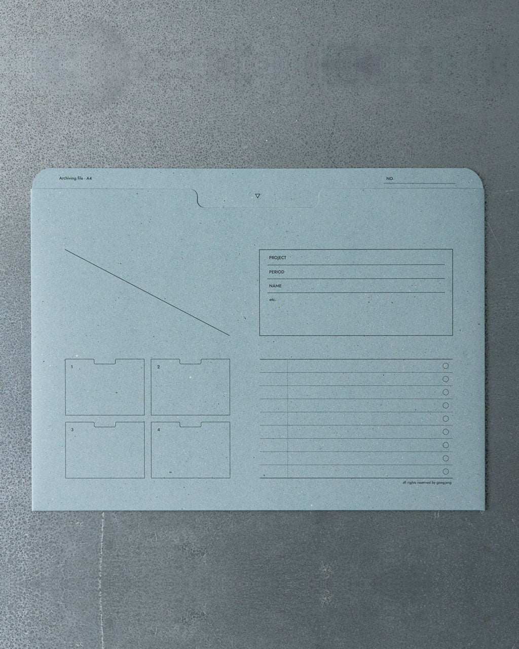 Gongjang - A4 Document Pouch - Sky Blue