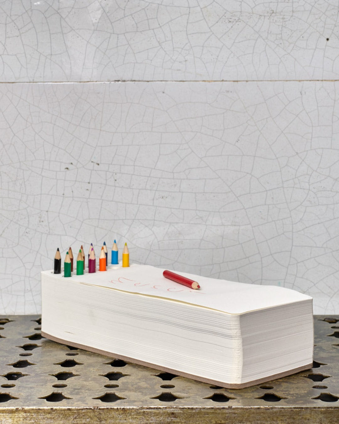 Three By Three - Set Bloc À Dessin Et Crayons De Couleurs