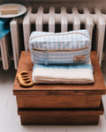 Merci - Trousse De Toilette - Rayures Pinceau Bleu Primaire