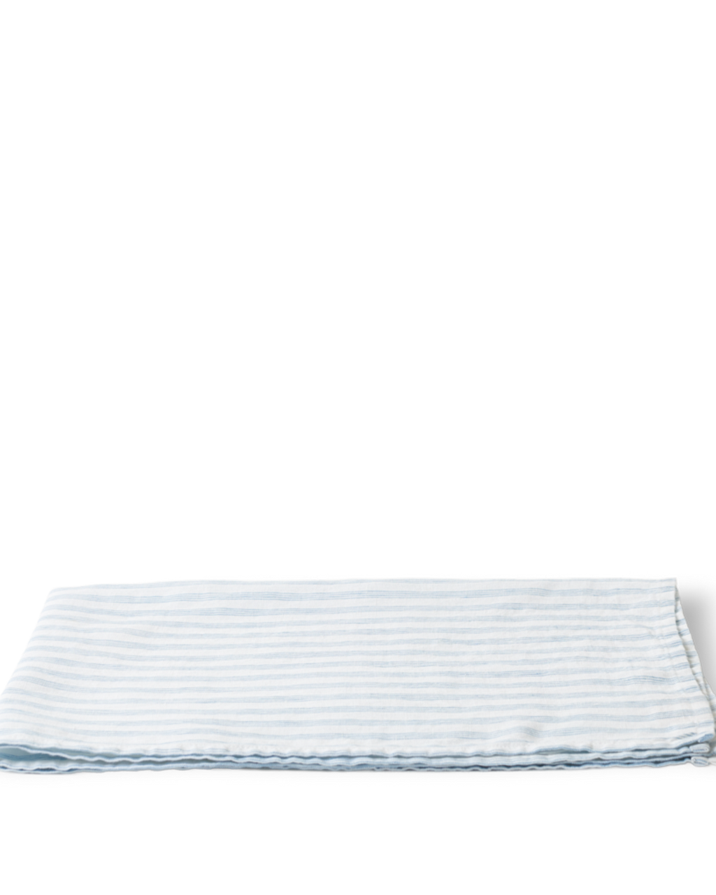 Merci - Washed linen tea towel - Primary Blue Paintbrush Stripes