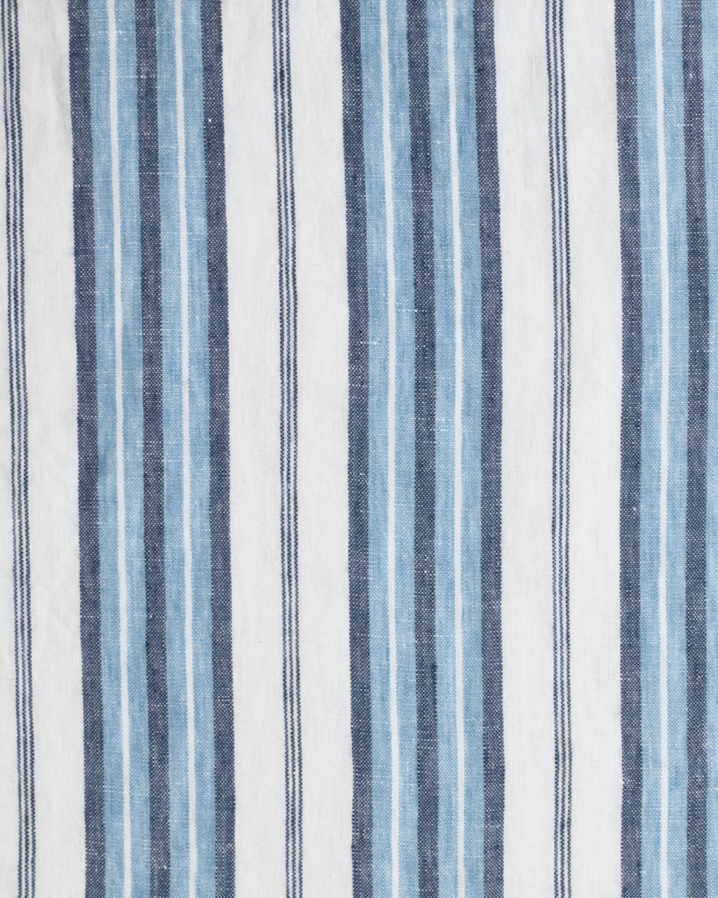 Merci - Washed linen apron - Primary Blue Palette Stripes