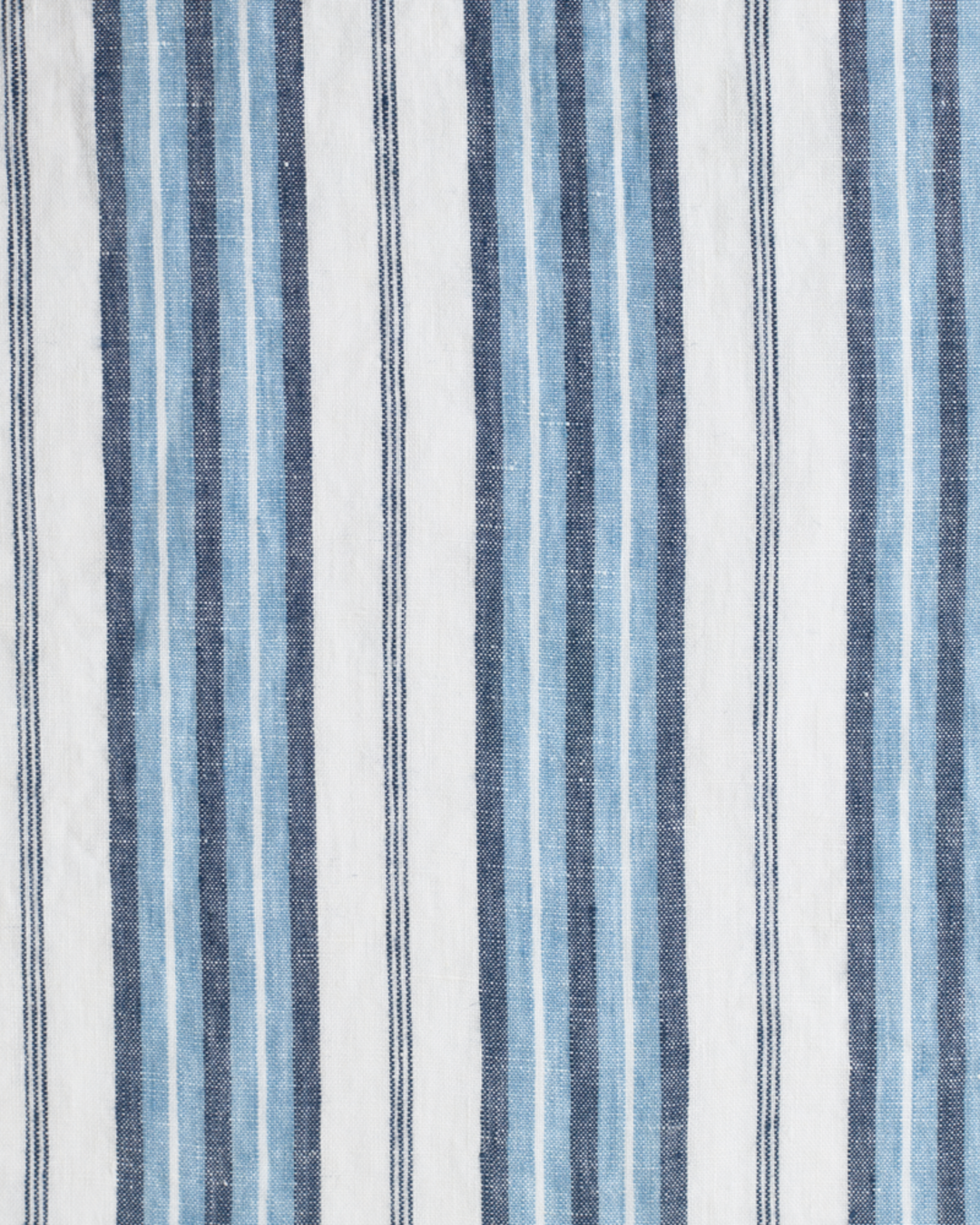 Merci - Washed linen apron - Primary Blue Palette Stripes