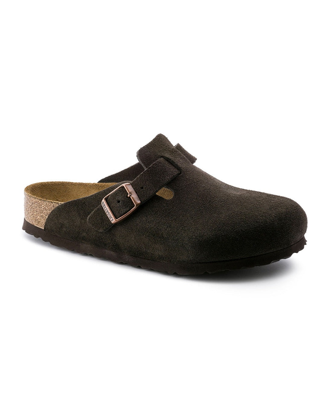 Birkenstock - Sabots Boston Suede Lit De Pied Souple - Mocha