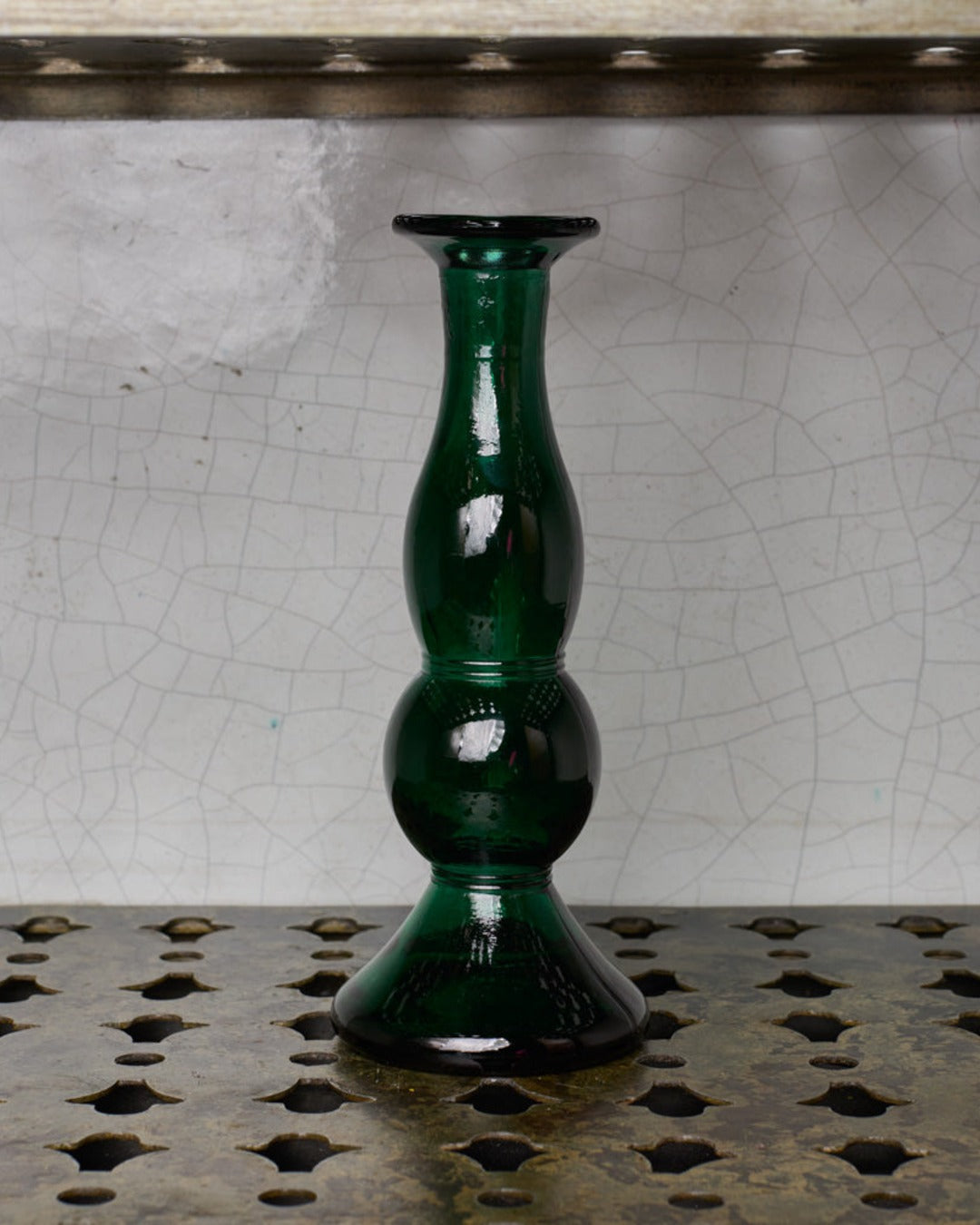 Vidrios San Miguel - Recycled glass candlestick - Mon - Green