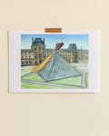 Merci x Travis Chapman - Affiche Launch From The Louvre