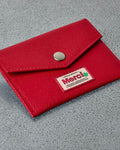 Merci - Porte Carte À Rabat - Rouge
