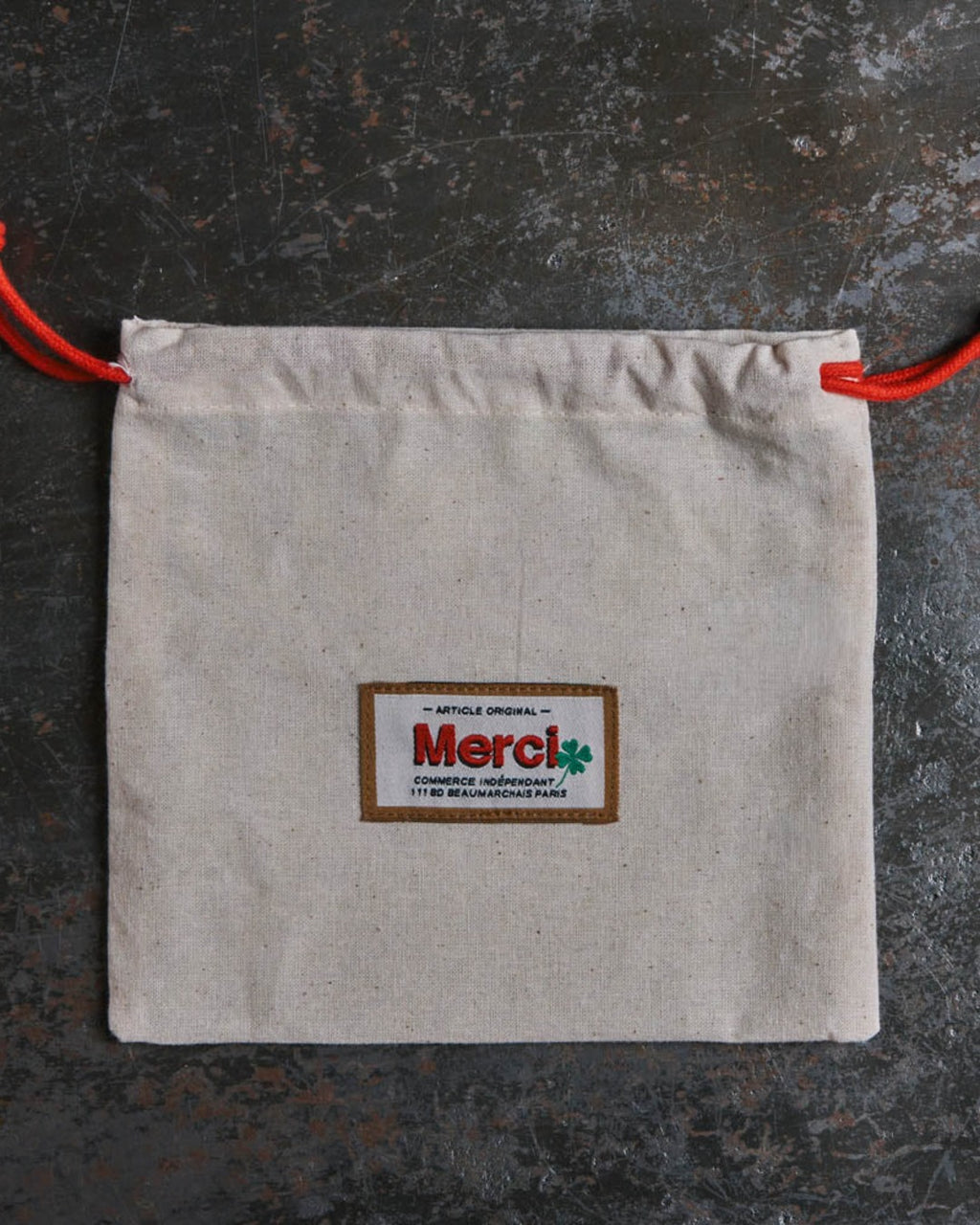 Merci - Porte Carte À Rabat - Noir