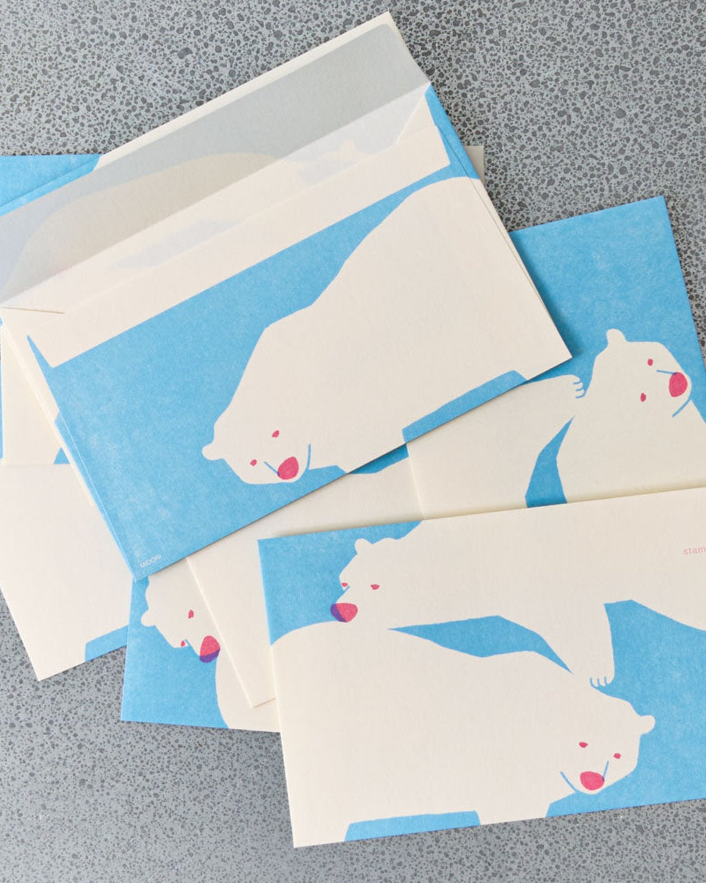 Midori - Set of 8 Envelopes - Bear