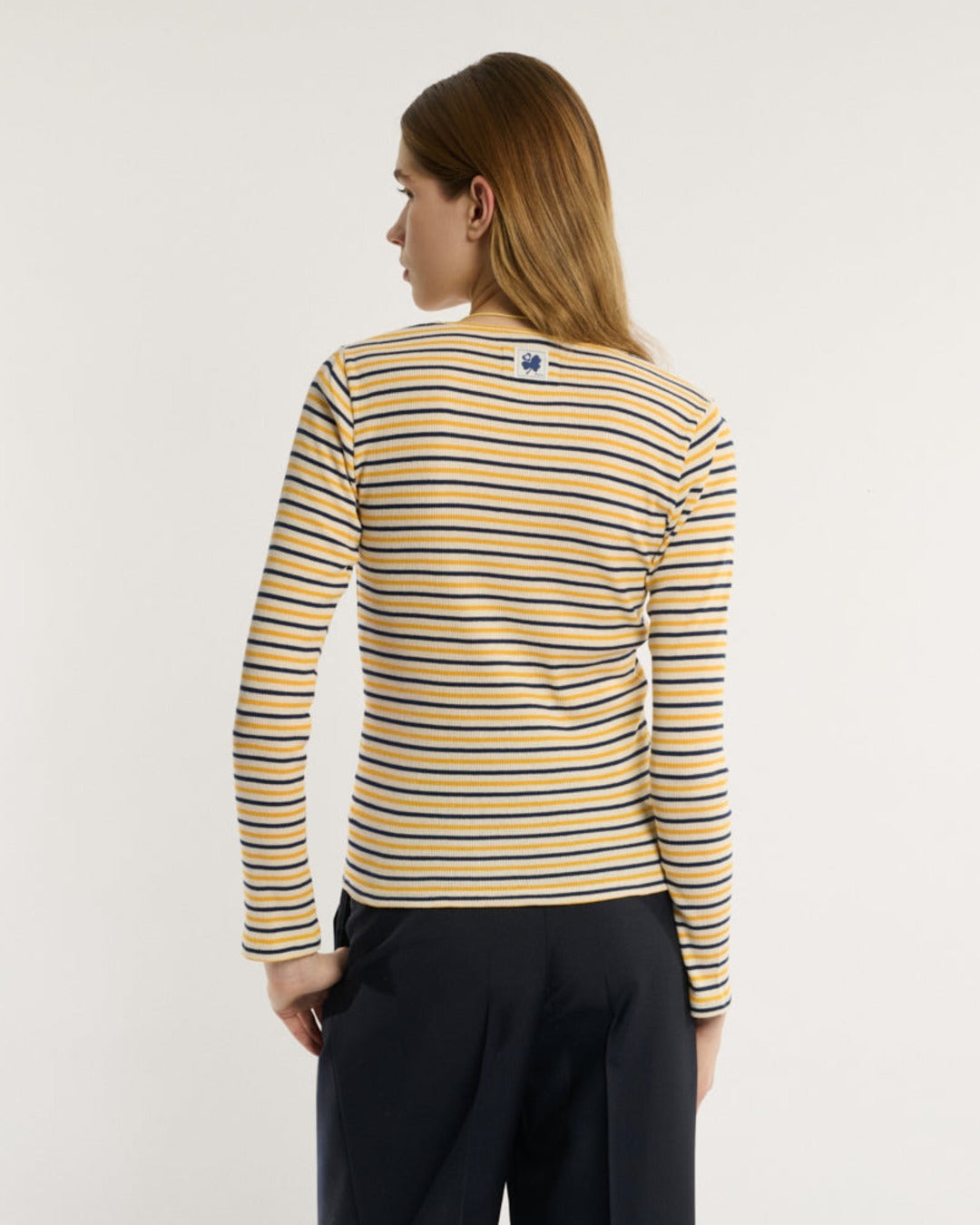 Merci - T-Shirt Carla - Marine & Jaune