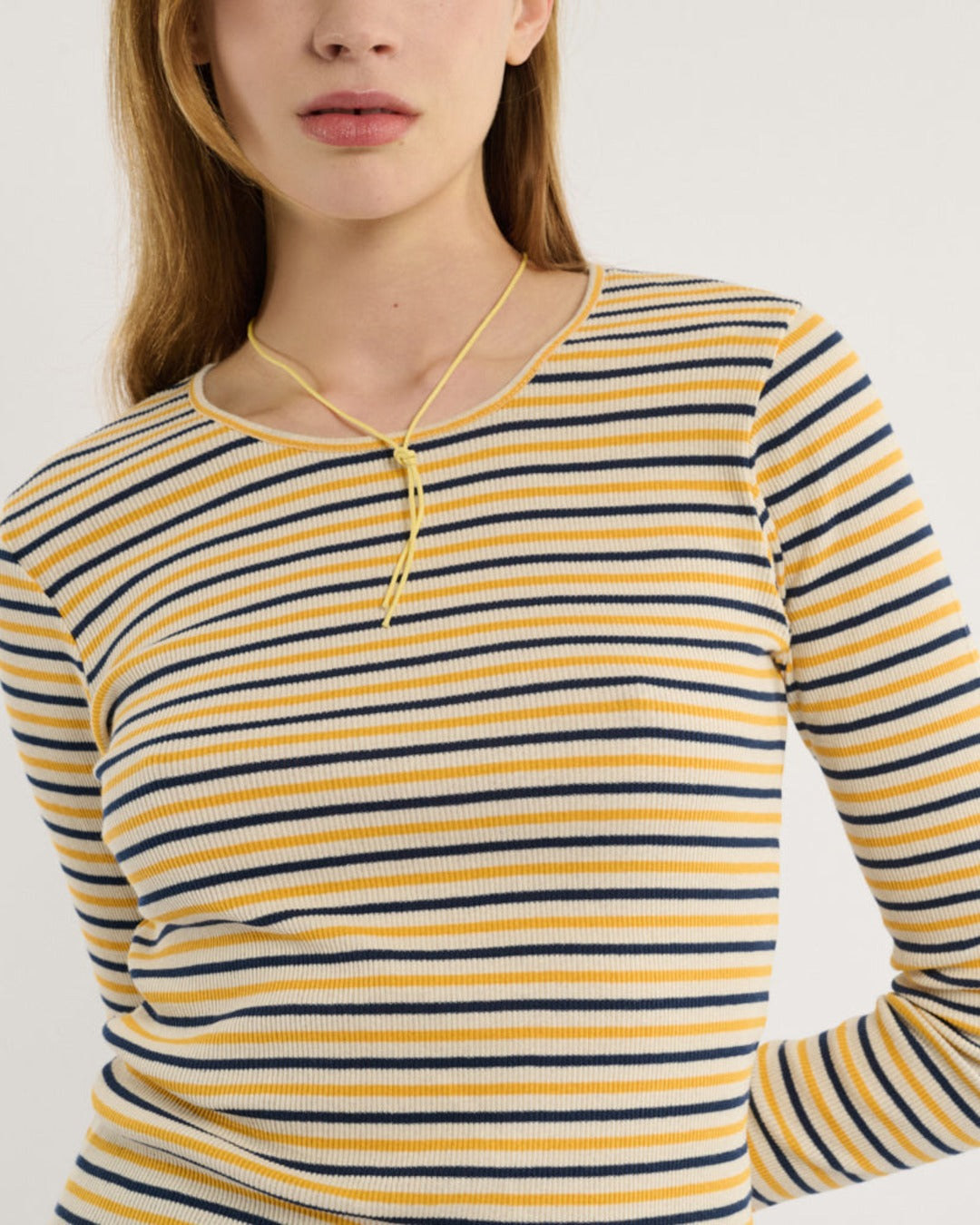 Merci - T-Shirt Carla - Marine & Jaune