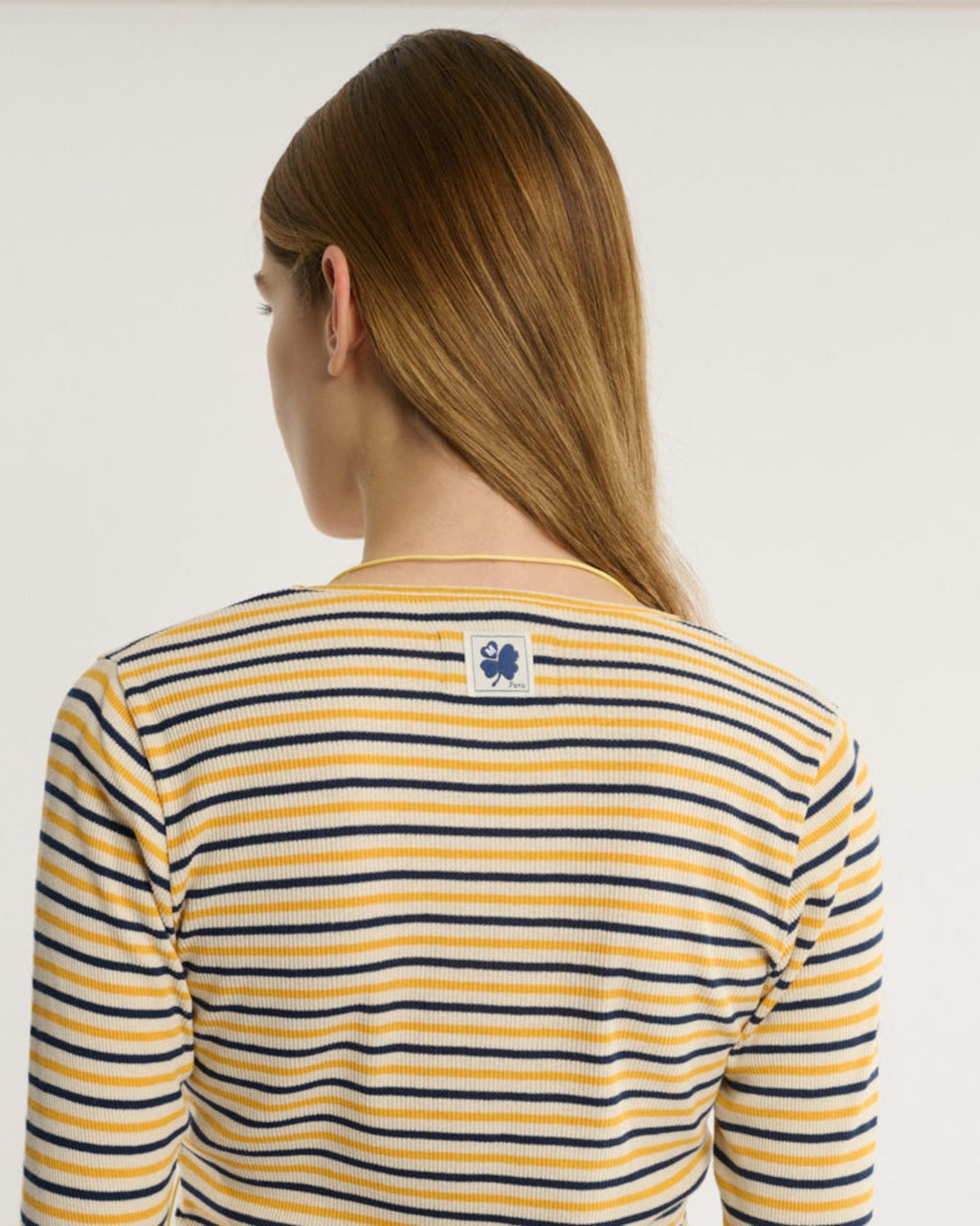 Merci - T-Shirt Carla - Marine & Jaune
