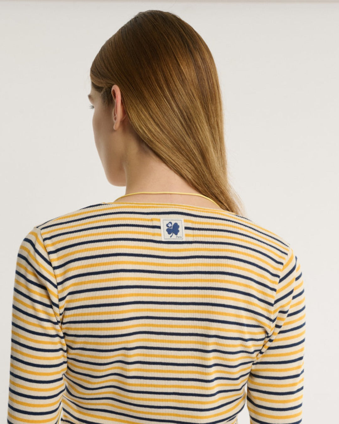Merci - T-Shirt Carla - Marine & Jaune
