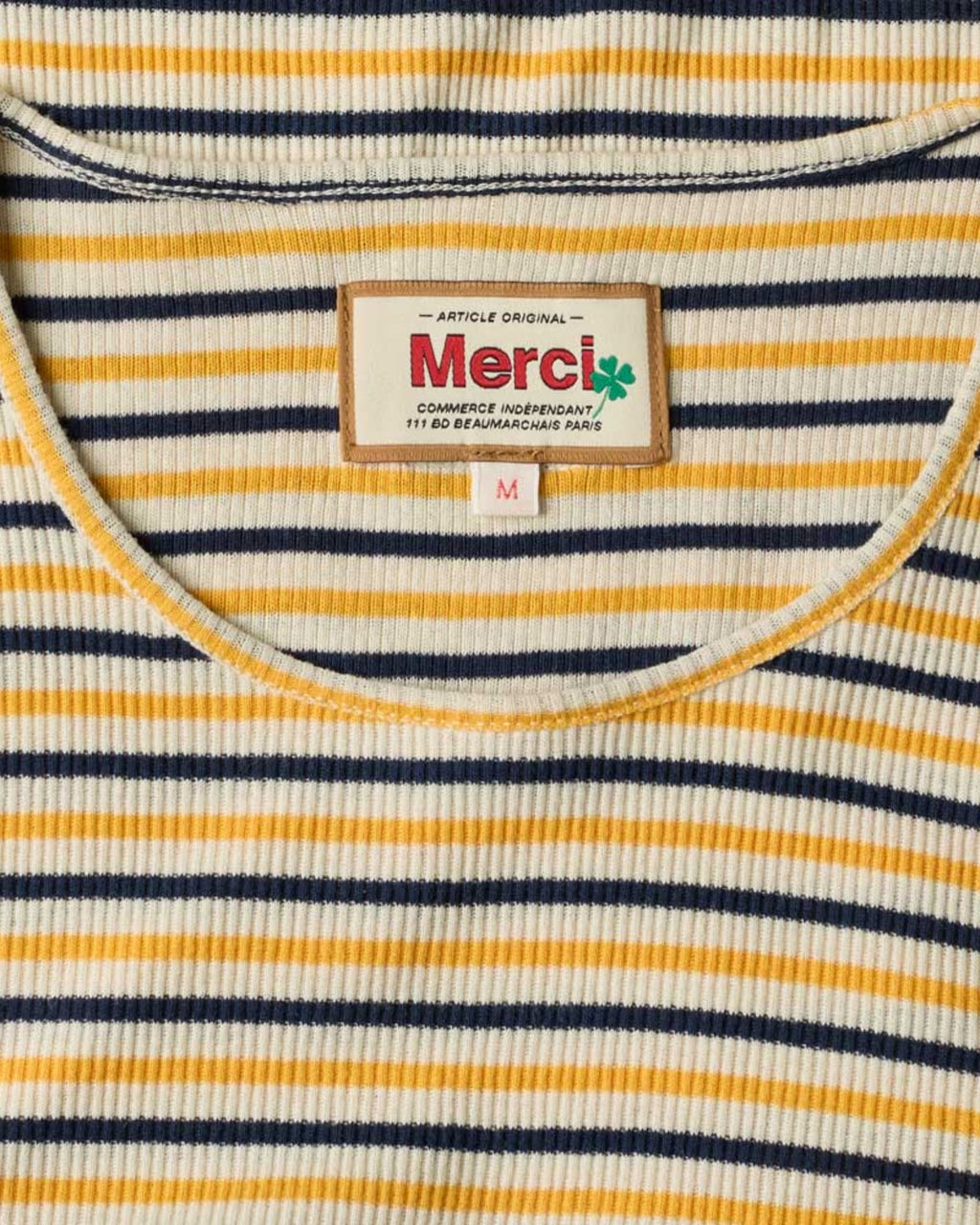 Merci - T-Shirt Carla - Marine & Jaune