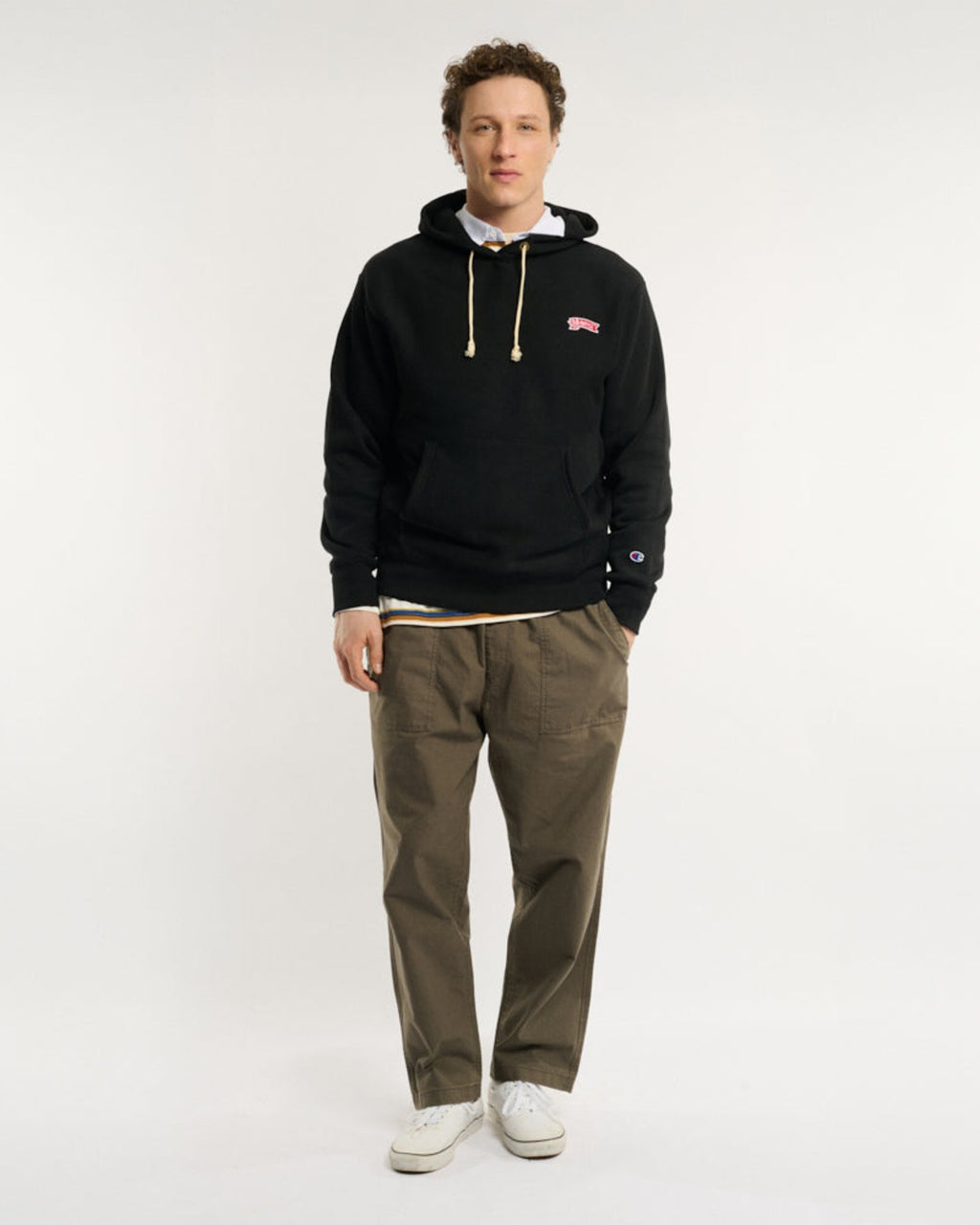 Merci x Champion - Sweat À Capuche Merci Patch - Noir