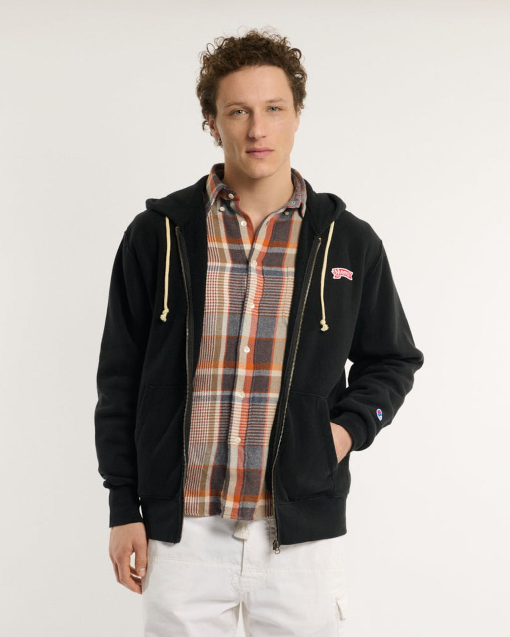 Merci x Champion - Merci Hoodie Patch Zip - Black