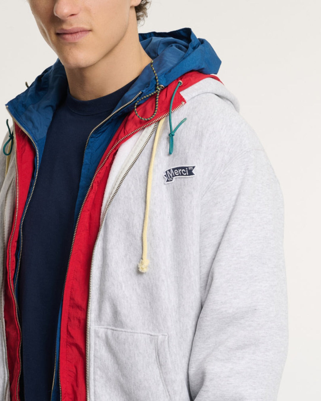 Merci x Champion - Sweat Full Zip Patch - Gris
