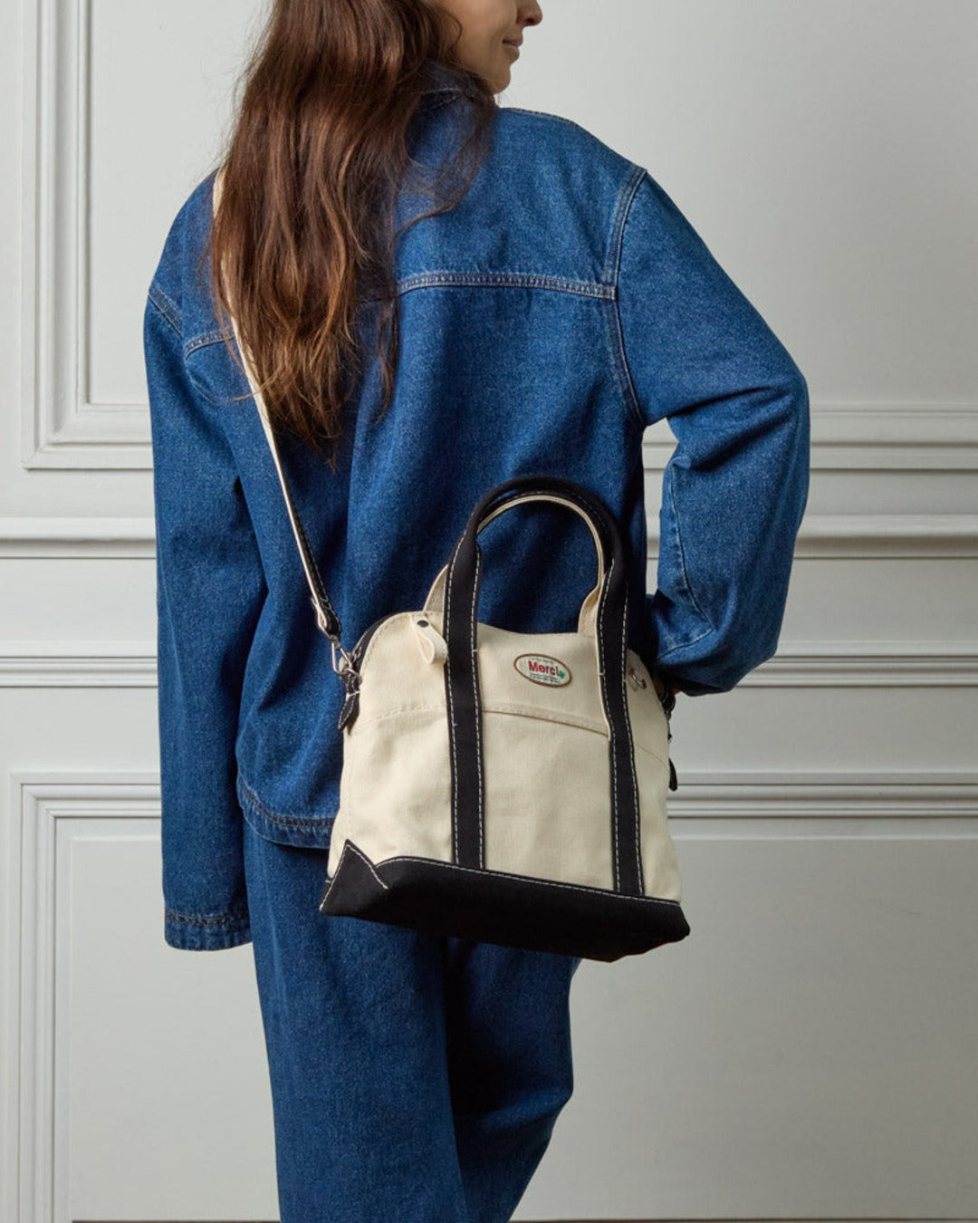 Merci - Paris Bag - Ecru & Black