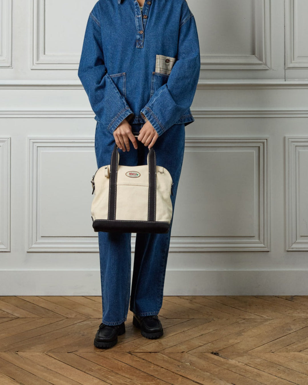 Merci - Paris Bag - Ecru & Noir