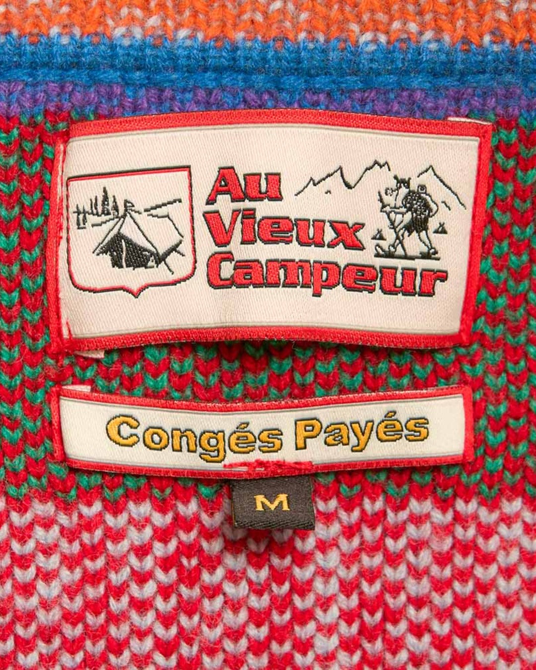 Au Vieux Campeur - Congés Payés - Cardigan Nicole - Bleu & Rouge