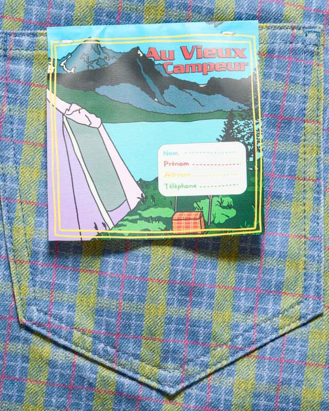 Au Vieux Campeur - Congés Payés - Pantalon À Carreaux Edgar - Vert Rouge & Bleu
