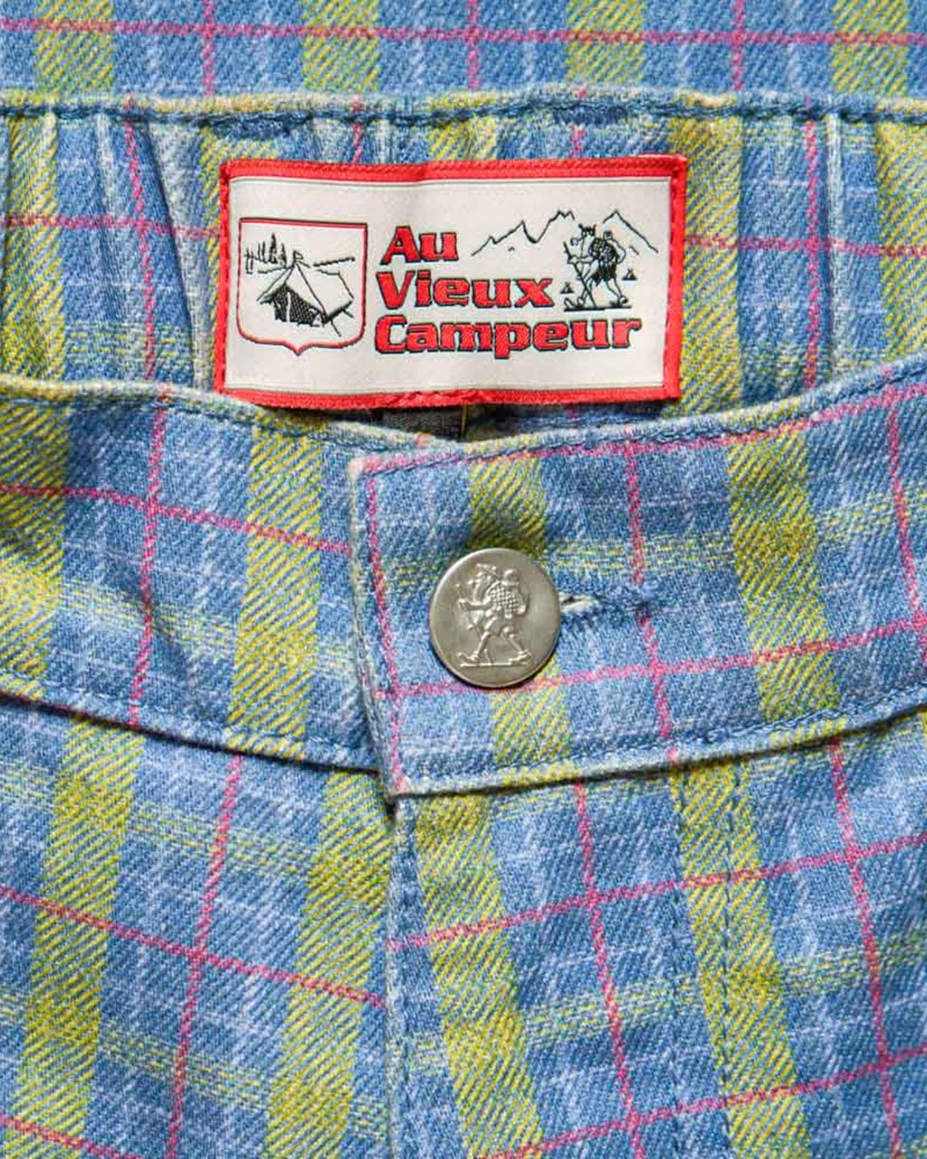 Au Vieux Campeur - Congés Payés - Pantalon À Carreaux Edgar - Vert Rouge & Bleu