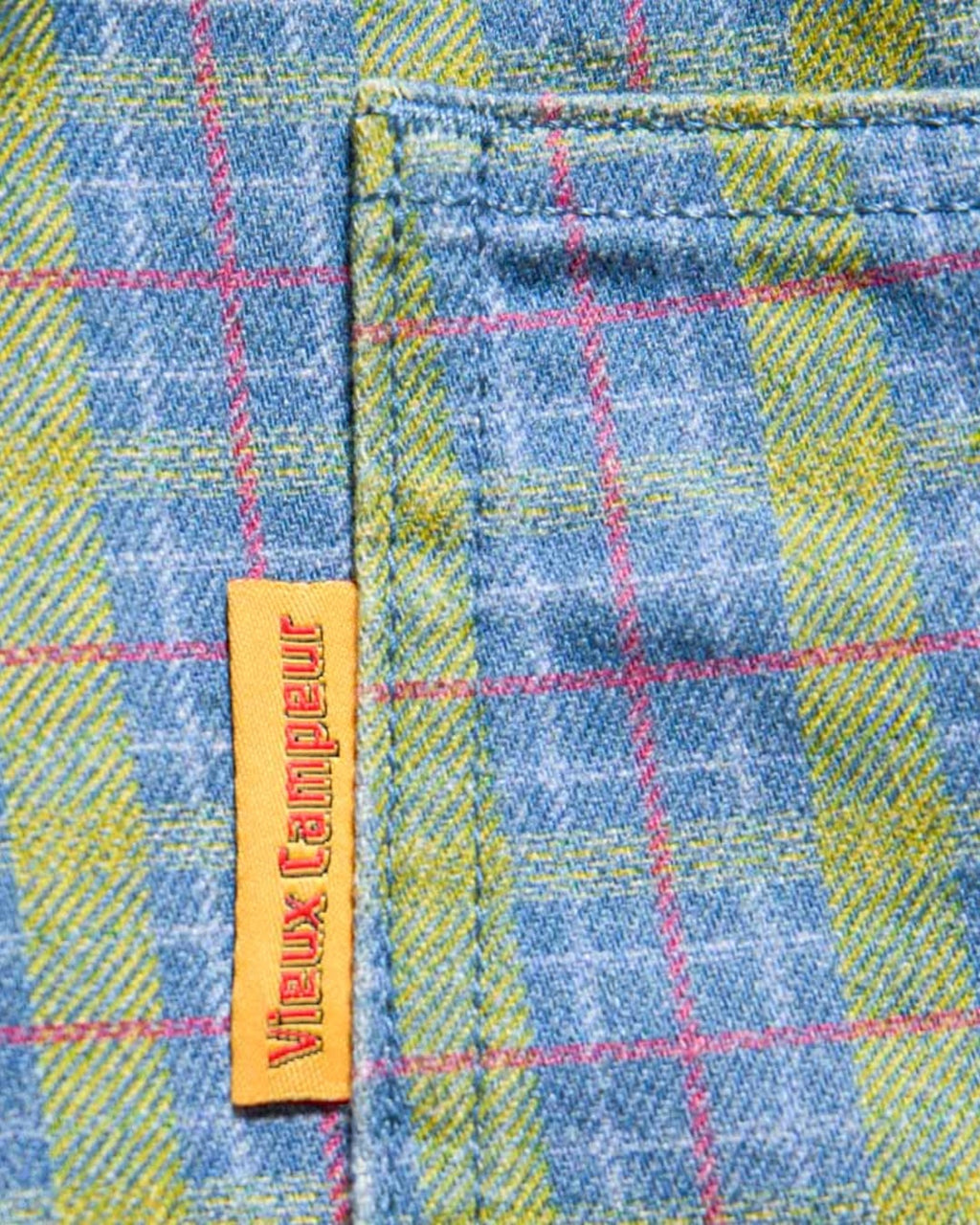 Au Vieux Campeur - Congés Payés - Pantalon À Carreaux Edgar - Vert Rouge & Bleu