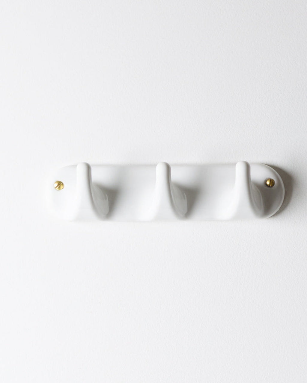 Zangra - 3-Hook Porcelain Rack - White