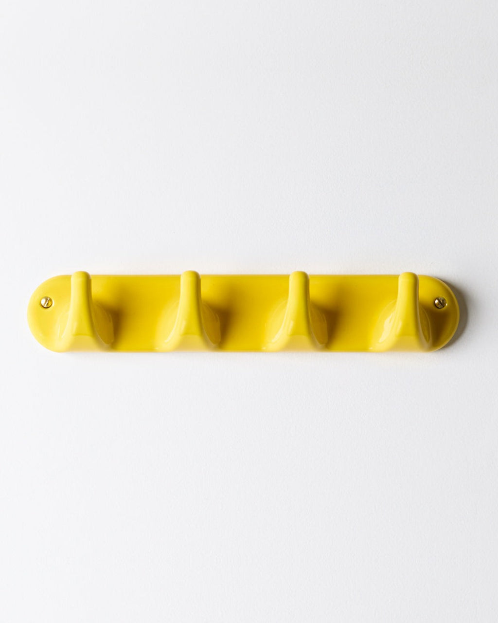 Zangra - 4-Hook Porcelain Rack - Yellow