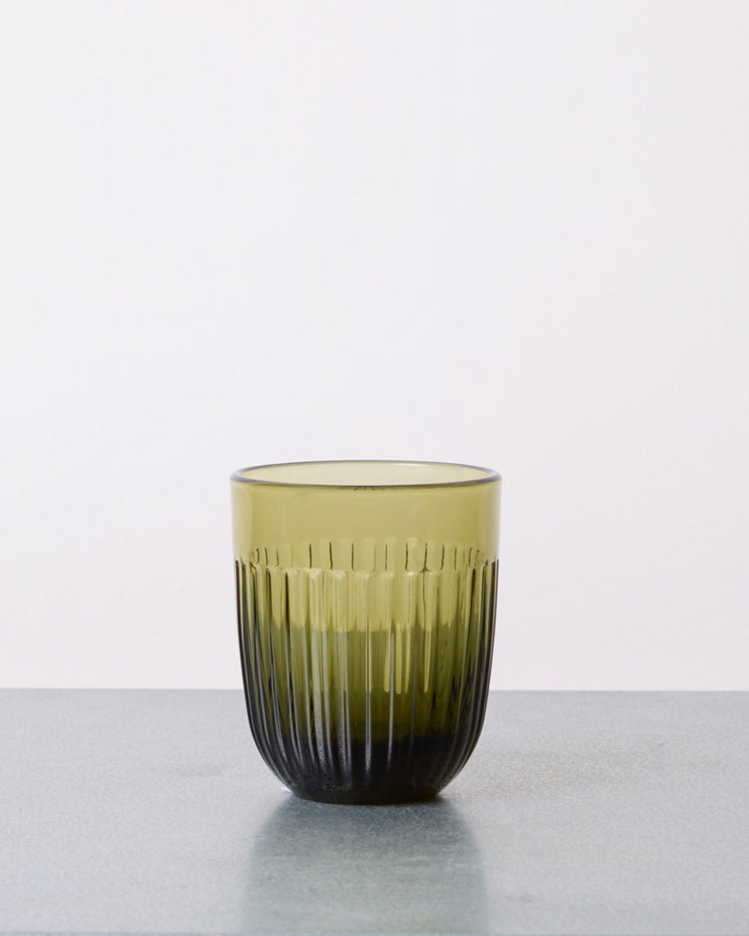 La Rochere - Gobelet En Verre Pressé Ouessant - Vert Olive