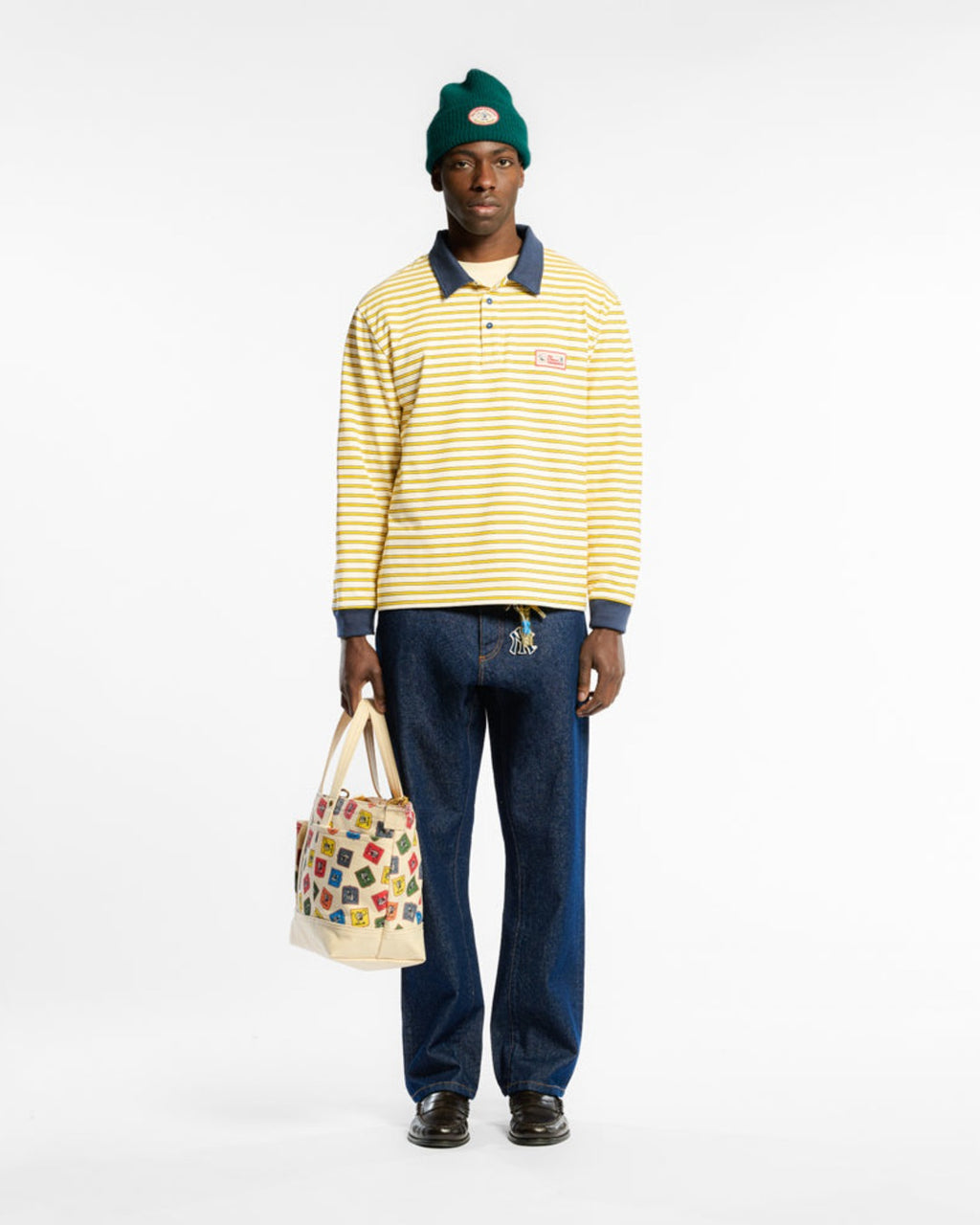 Au Vieux Campeur - Congés Payés - Roger Striped Polo - Blue Yellow & White