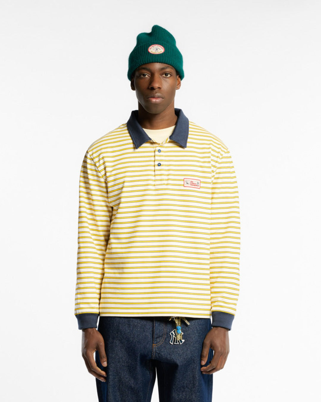Au Vieux Campeur - Congés Payés - Roger Striped Polo - Blue Yellow & White
