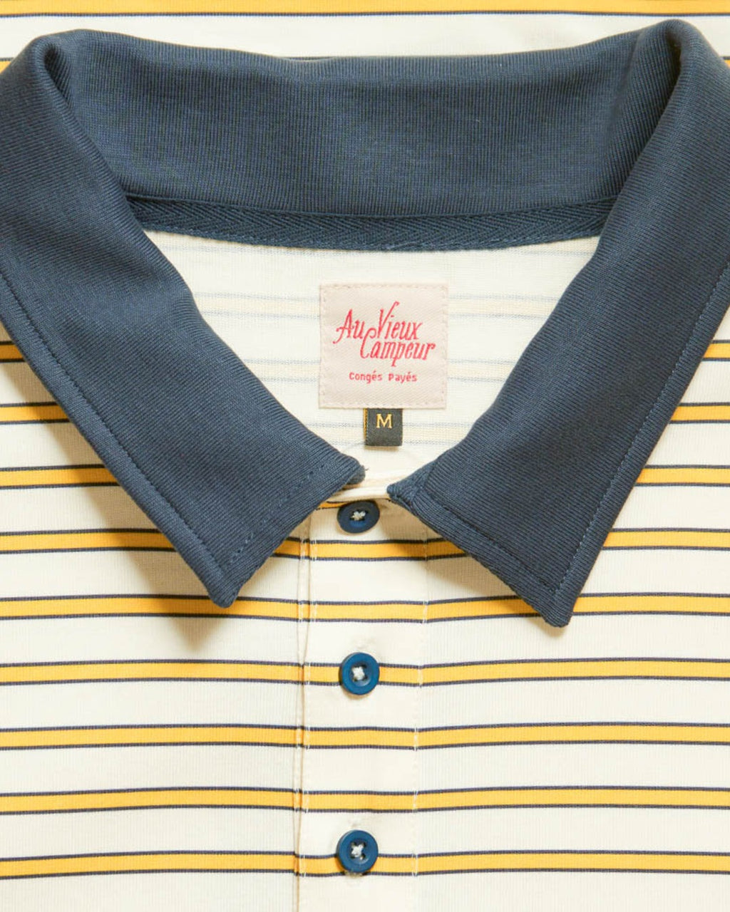 Au Vieux Campeur - Congés Payés - Roger Striped Polo - Blue Yellow & White