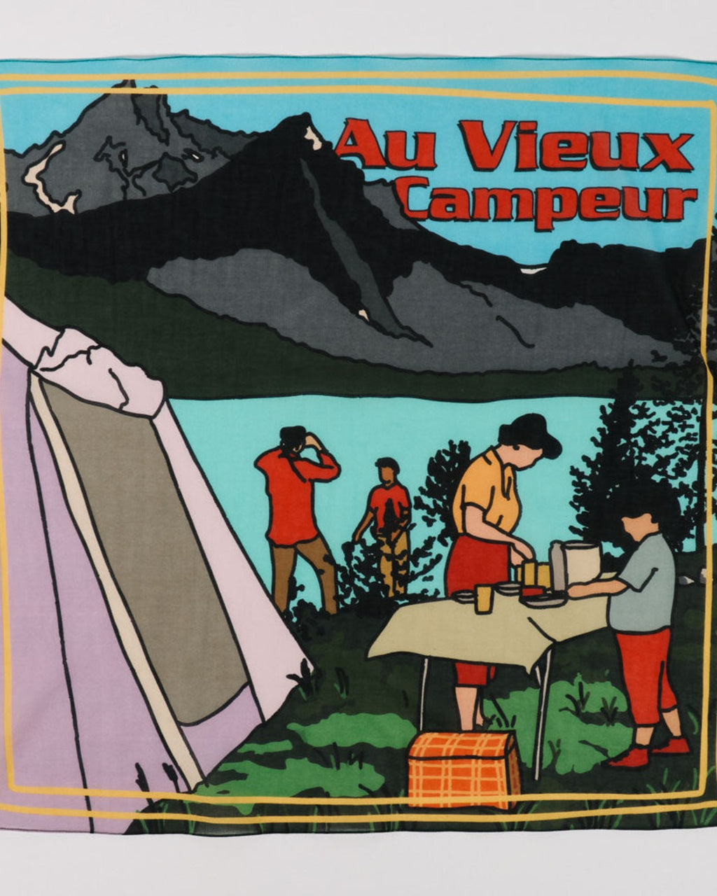Au Vieux Campeur - Congés Payés - Bandana Camping - Blanc Multi