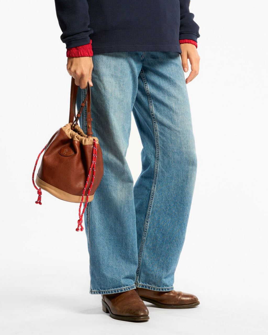 Au Vieux Campeur - Congés Payés - Sac Grimpeur En Cuir - Camel & Beige